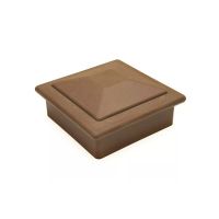 Крышка верхняя ПВХ для столба 100х100 Шоколад Крышка верхняя ПВХ для столба 100х100 Шоколад