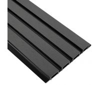 Реечная Фасадная панель Wood-X 219х26 (Шлифованная) Чёрное дерево