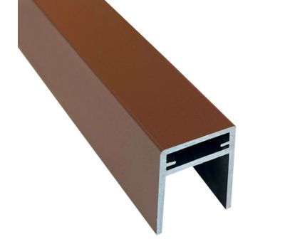 П-профиль алюминиевый 35x25 Коричневый от производителя  EasyDecking по цене 750 р