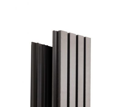 Реечная фасадная панель Техно Серый от производителя  Ecodecking по цене 956 р