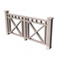 Декоративные ограждения ДПК "Виктория", Выбеленный дуб, шлифованное