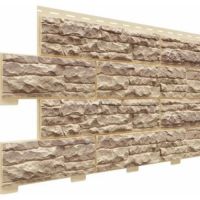 Цокольный сайдинг коллекция Скалистый риф люкс - Янтарь