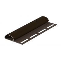 Финишная планка Элит для сайдинга, коричневая Финишная планка Элит для сайдинга, коричневая
